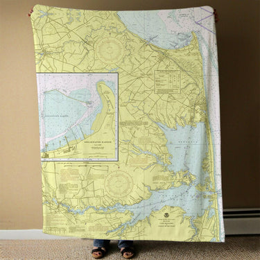 Nautical Chart Blankets, Locations in Delaware Coast